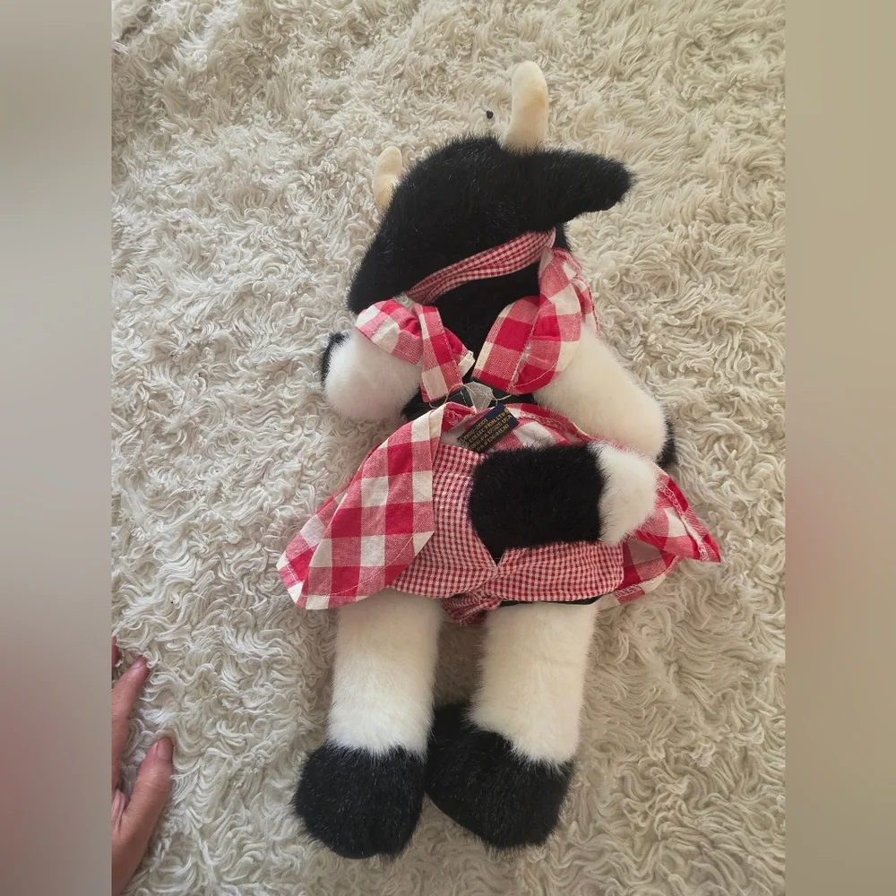 Red Gingham Cow Plush Stuffed Animal - Kids Toy